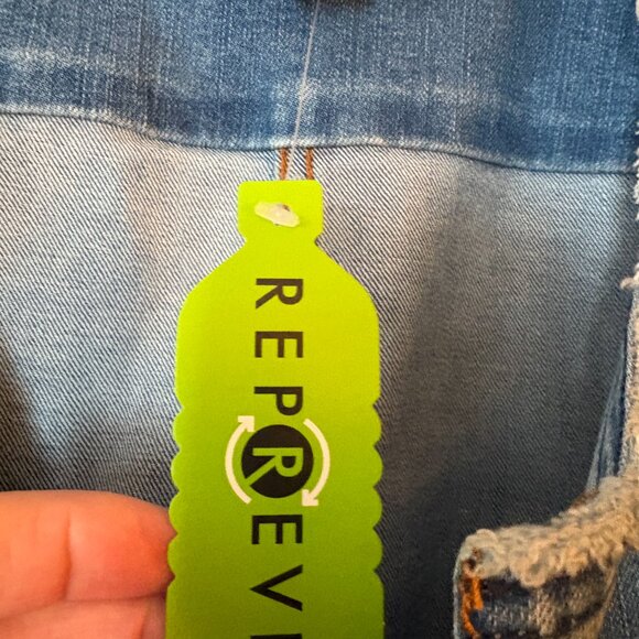 NWT LOGO by Lori Goldstein Denim Jacket Lea Fray Hem Blue Jean Western Jacket.10 - Picture 5 of 10